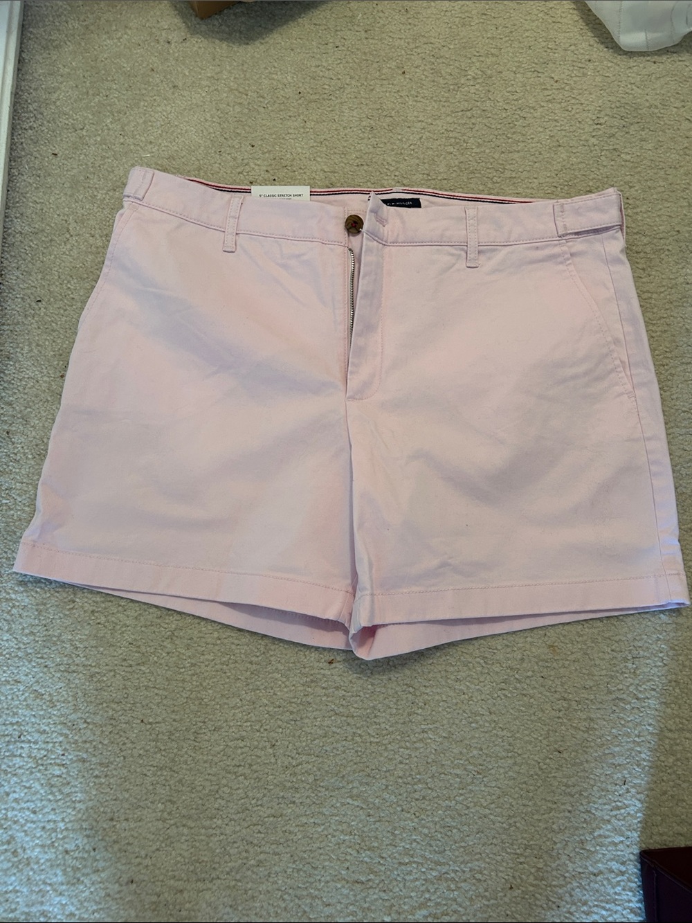 Tommy Hilfiger Pastel Pink Tailored Cotton Shorts